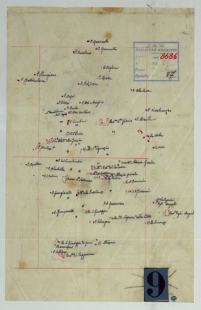 (N:471) CALTANISETTA - Foglio 1 - lucido (CA007257, CA007258) Carte e stampe antiche: riproduzione a colori su carta (formato A2)