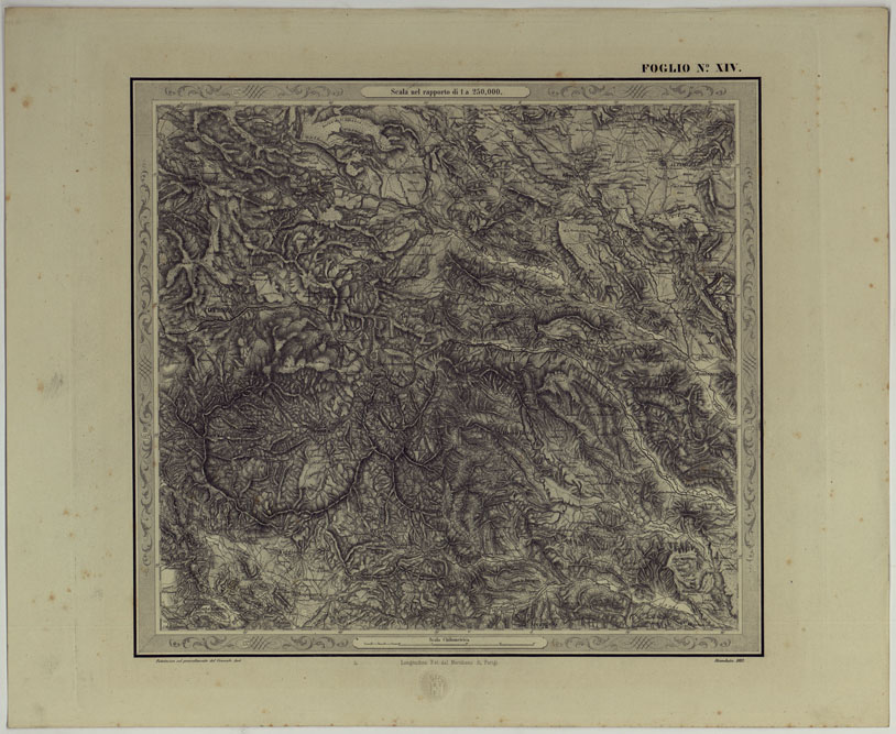 (N:25178) CARTA DELLE PROVINCE NAPOLITANE IN FOGLI 25 FOTOINCISA COL PROCEDIMENTO DEL GENERALE AVET ALLA SCALA DI 1:250.000 COPIA COMPLETA RIVEDUTA DAL 1882 AL 1884 PUBBLICATA DALL'ISTITUTO TOPOGRAFICO MILITARE, 1874 - FOGLIO XIV. (CA007556) Carte e stampe antiche: riproduzione a colori su carta (formato A2)