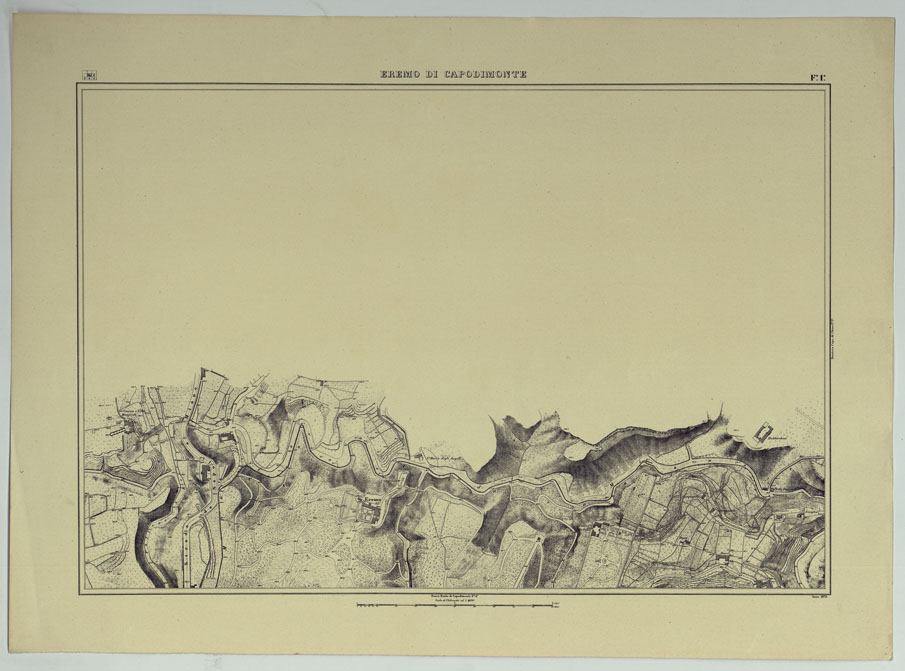 (N:17111) PIANTA TOPOGRAFICA DELLA CITTA' DI NAPOLI ALLA SCALA DI 1:4.000 - FOGLIO 1 EREMO DI CAPODIMONTE.
 (CA007583) Carte e stampe antiche: riproduzione a colori su carta (formato A2)