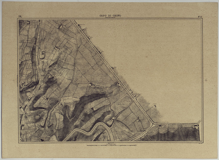 (N:17115) PIANTA TOPOGRAFICA DELLA CITTA' DI NAPOLI ALLA SCALA DI 1:4.000 - FOGLIO 5 CAPO DI CHINO.
 (CA007587) Carte e stampe antiche: riproduzione a colori su carta (formato A2)
