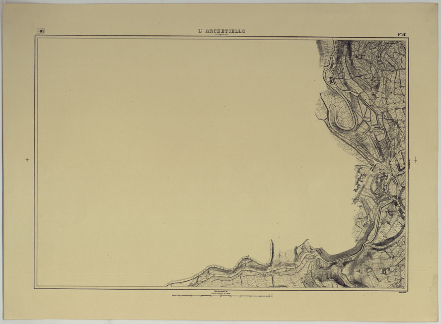 (N:17120) PIANTA TOPOGRAFICA DELLA CITTA' DI NAPOLI ALLA SCALA DI 1:4.000 - FOGLIO 11 L'ARCHETIELLO
. (CA007592) Carte e stampe antiche: riproduzione a colori su carta (formato A2)