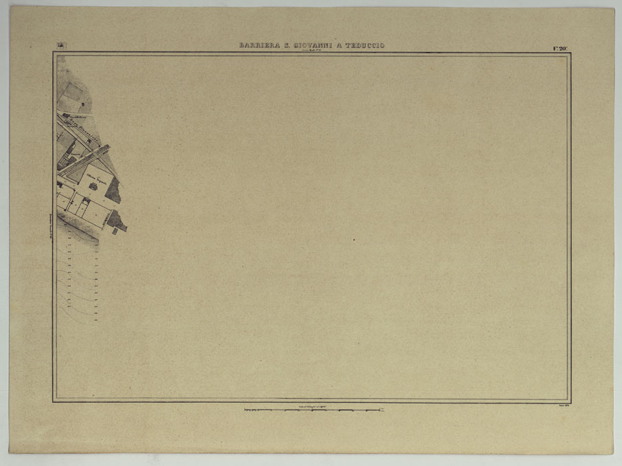 (N:17129) PIANTA TOPOGRAFICA DELLA CITTA' DI NAPOLI ALLA SCALA DI 1:4.000 - FOGLIO 20 BARRIERA S. GIOVANNI A TEDUCCIO.
 (CA007600) Carte e stampe antiche: riproduzione a colori su carta (formato A2)