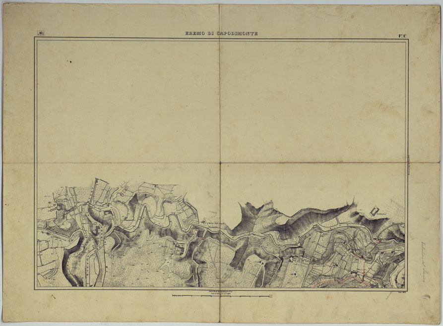 (N:25201) PIANTA TOPOGRAFICA DELLA CITTA' DI NAPOLI ALLA SCALA DI 1:4.000 EDIZIONE CON APPROVAZIONE PER AGGIORNAMENTI CATASTALI - FOGLIO 1 EREMO DI CAPODIMONTE. (CA007605) Carte e stampe antiche: riproduzione a colori su carta (formato A2)