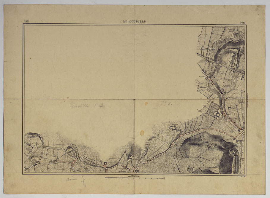 (N:25203) PIANTA TOPOGRAFICA DELLA CITTA' DI NAPOLI ALLA SCALA DI 1:4.000 EDIZIONE CON APPROVAZIONE PER AGGIORNAMENTI CATASTALI - FOGLIO 3 LO SCUDILLO. (CA007607) Carte e stampe antiche: riproduzione a colori su carta (formato A2)