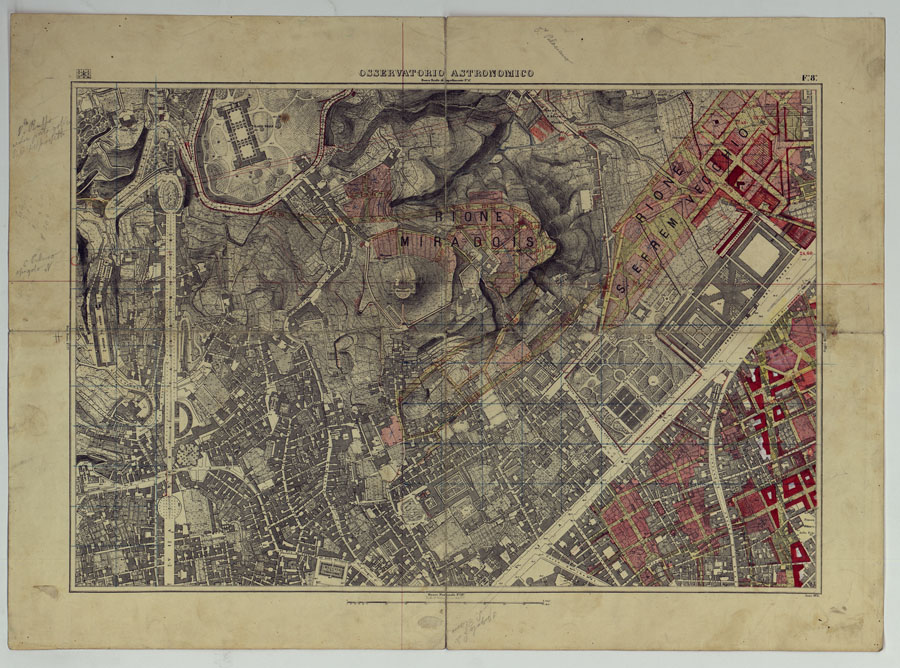 (N:25208) PIANTA TOPOGRAFICA DELLA CITTA' DI NAPOLI ALLA SCALA DI 1:4.000 EDIZIONE CON APPROVAZIONE PER AGGIORNAMENTI CATASTALI - FOGLIO 8 OSSERVATORIO ASTRONOMICO. (CA007612) Carte e stampe antiche: riproduzione a colori su carta (formato A2)