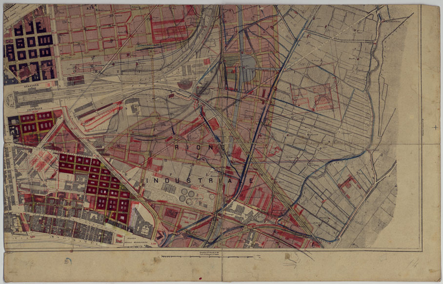 (N:25213) PIANTA TOPOGRAFICA DELLA CITTA' DI NAPOLI ALLA SCALA DI 1:4.000 EDIZIONE CON APPROVAZIONE PER AGGIORNAMENTI CATASTALI - FOGLIO 14-15 STAZIONE CENTRALE. (CA007617) Carte e stampe antiche: riproduzione a colori su carta (formato A2)