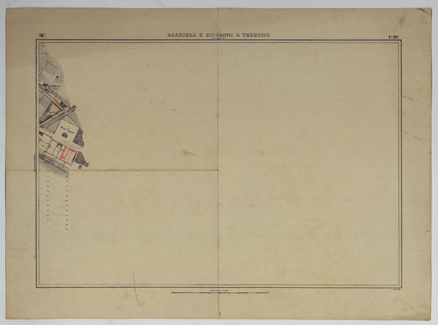 (N:25217) PIANTA TOPOGRAFICA DELLA CITTA' DI NAPOLI ALLA SCALA DI 1:4.000 EDIZIONE CON APPROVAZIONE PER AGGIORNAMENTI CATASTALI - FOGLIO 19  BARRIERA S. GIOVANNI A TEDUCCIO. (CA007622) Carte e stampe antiche: riproduzione a colori su carta (formato A2)