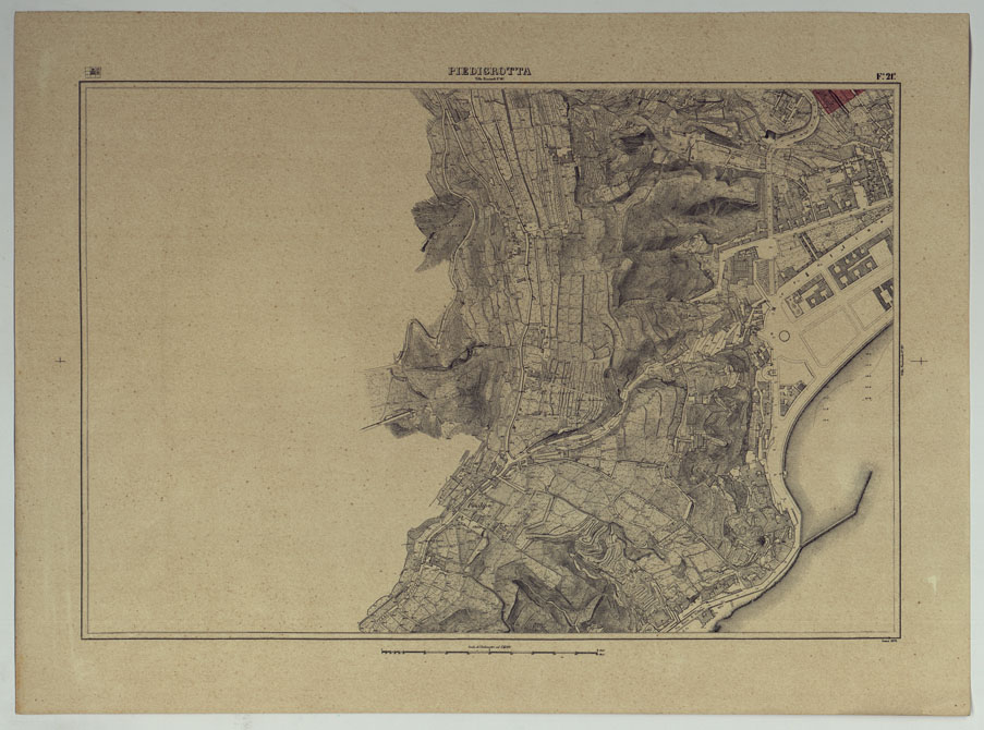 (N:25241) PIANTA TOPOGRAFICA DELLA CITTA' DI NAPOLI ALLA SCALA DI 1:4.000 EDIZIONE CON APPROVAZIONE PER AGGIORNAMENTI CATASTALI - FOGLIO 21 PIEDIGROTTA. (CA007645) Carte e stampe antiche: riproduzione a colori su carta (formato A2)