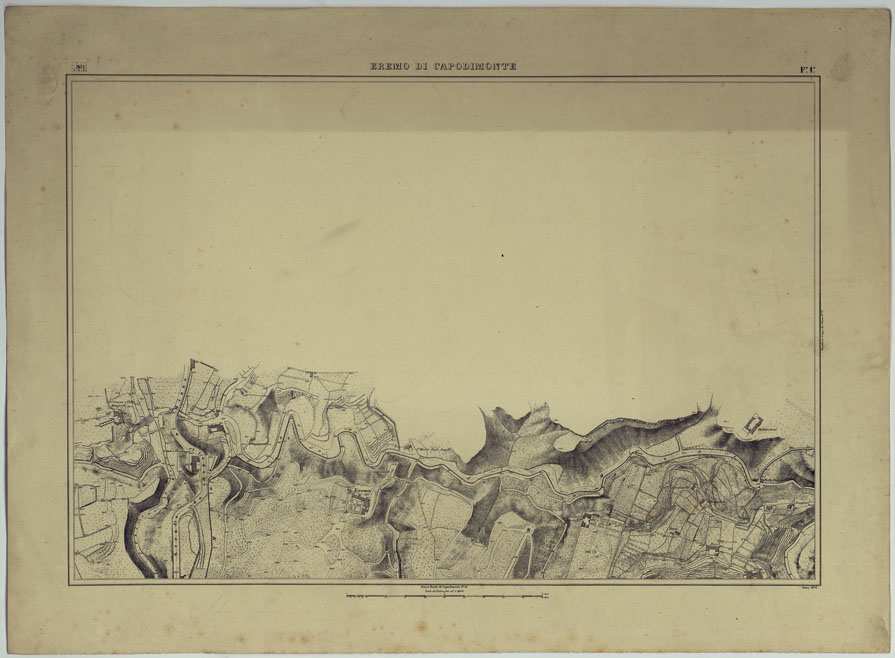 (N:25244) PIANTA TOPOGRAFICA DELLA CITTA' DI NAPOLI ALLA SCALA DI 1:4.000 EDIZIONE CON APPROVAZIONE PER AGGIORNAMENTI CATASTALI - FOGLIO FOGLIO 1 EREMO  DI CAPODIMONTE. (CA007648) Carte e stampe antiche: riproduzione a colori su carta (formato A2)
