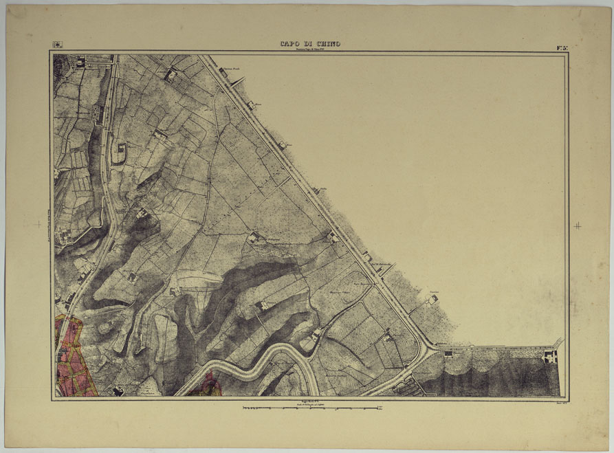 (N:25248) PIANTA TOPOGRAFICA DELLA CITTA' DI NAPOLI ALLA SCALA DI 1:4.000 EDIZIONE CON APPROVAZIONE PER AGGIORNAMENTI CATASTALI - FOGLIO 5 CAPO DI CHINO. (CA007652) Carte e stampe antiche: riproduzione a colori su carta (formato A2)