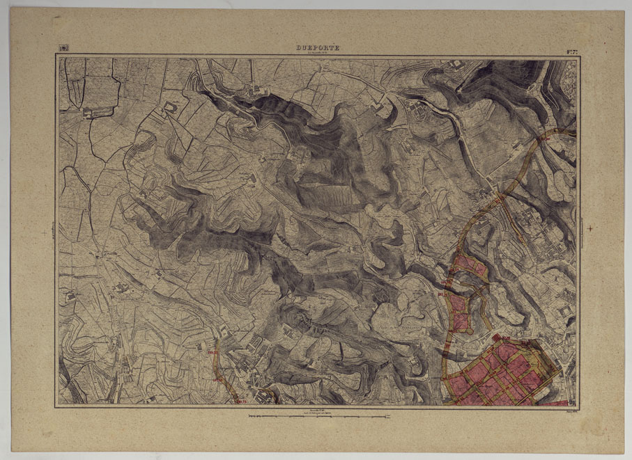 (N:25250) PIANTA TOPOGRAFICA DELLA CITTA' DI NAPOLI ALLA SCALA DI 1:4.000 EDIZIONE CON APPROVAZIONE PER AGGIORNAMENTI CATASTALI - FOGLIO 7 DUEPORTE. (CA007654) Carte e stampe antiche: riproduzione a colori su carta (formato A2)