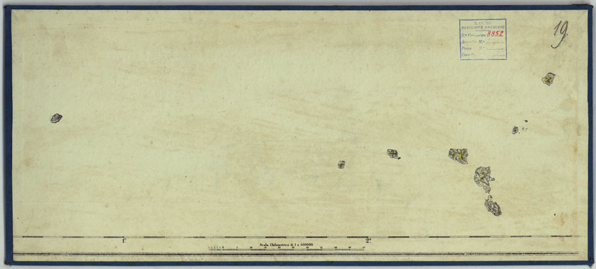 (N:25309) ISOLE EOLIE. (CA007766) Carte e stampe antiche: riproduzione a colori su carta (formato A2)