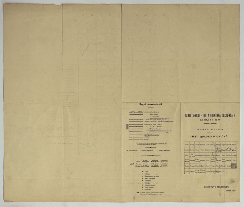 (N:16590) TERRITORIO DELLA CONTEA DI NIZZA - CARTA SPECIALE DELLA FRONTIERA OCCIDENTALE TITOLO E CARTA. (CA008422, CA008423) Carte e stampe antiche: riproduzione a colori su carta (formato A2)