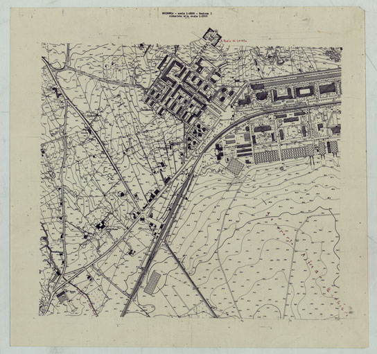 (N:25573) AEREOPORTO DI GUIDONIA E DINTORNI CON LA RIDUZIONE AL 1:5.000 - SEZIONE I COPIA CON AGGIORNAMENTO. (CA008735) Carte e stampe antiche: riproduzione a colori su carta (formato A2)