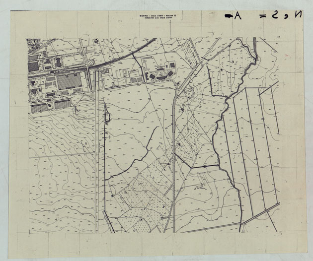 (N:25574) AEREOPORTO DI GUIDONIA E DINTORNI CON LA RIDUZIONE AL 1:5.000 - SEZIONE II. (CA008736) Carte e stampe antiche: riproduzione a colori su carta (formato A2)
