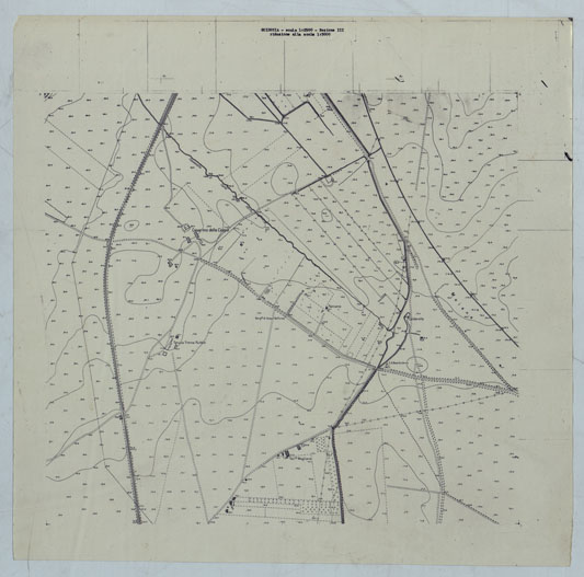 (N:25576) AEREOPORTO DI GUIDONIA E DINTORNI CON LA RIDUZIONE AL 1:5.000 - SEZIONE III. (CA008738) Carte e stampe antiche: riproduzione a colori su carta (formato A2)
