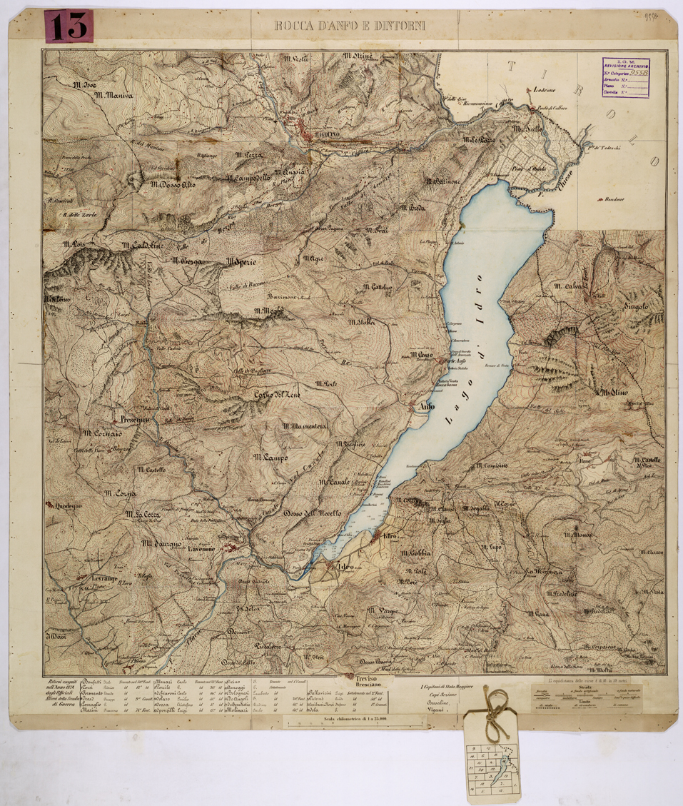 (N:26267) ROCCA D'ANFO E DINTORNI. (CA009483) Carte e stampe antiche: riproduzione a colori su carta (formato A2)