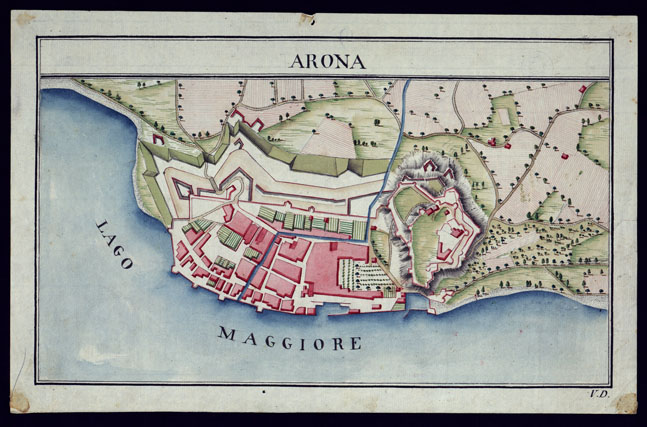 (N:23391) ARONA (CA001475) Carte e stampe antiche: riproduzione a colori su carta (formato A3)