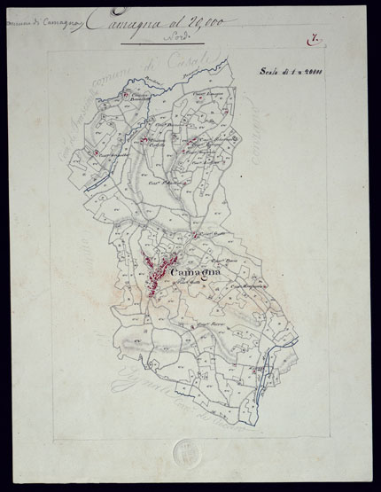 (N:6660) TERRITORIO COMPRESO TRA RACCONIGI, MORETTA, SAVIGLIANO, ALESSANDRIA ED IVREA - CAMAGNA. (CA001863) Carte e stampe antiche: riproduzione a colori su carta (formato A3)
