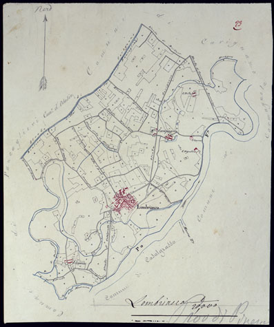 (N:4962) TERRITORIO COMPRESO TRA RACCONIGI, MORETTA, SAVIGLIANO, ALESSANDRIA ED IVREA - LOMBRIASCO. (CA001882) Carte e stampe antiche: riproduzione a colori su carta (formato A3)