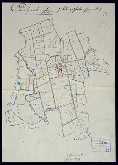 (N:6371) TERRITORIO COMPRESO TRA BRA, MORETTA, CAVALLERMAGGIORE, RACCONIGI, VILLANOVA - FOGLIO 3 CARPENETTA. (CA001929) Carte e stampe antiche: riproduzione a colori su carta (formato A3)