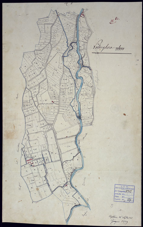 (N:6132) TERRITORIO COMPRESO TRA BRA, MORETTA, CAVALLERMAGGIORE, RACCONIGI, VILLANOVA - FOGLIO 18 BIS POLENGHERA. (CA001946) Carte e stampe antiche: riproduzione a colori su carta (formato A3)