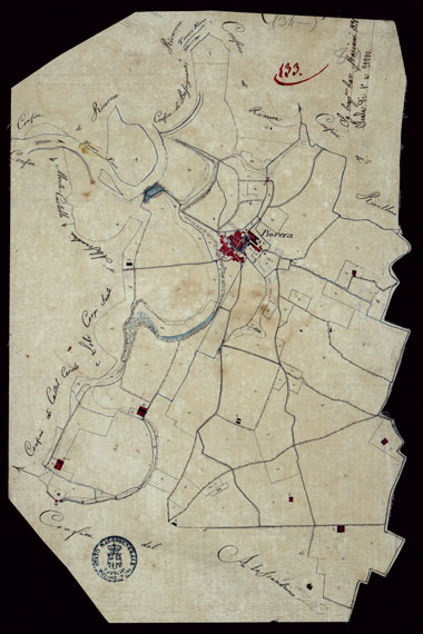 (N:23854) RICOGNIZIONI ESEGUITE ALLA SCALA DI 1/20.000 CHE COMPRENDANO LE DUE RIVIERE DEGLI EX STATI SARDI E PARTE DELLE ATTUALI PROVINCIE DI ALESSANDRIA  E DI PAVIA - FOGLIO 133. (CA002777) Carte e stampe antiche: riproduzione a colori su carta (formato A3)
