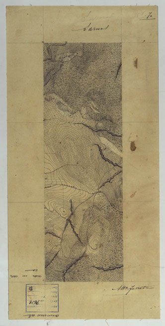 (N:13548) VESUVIO E DINTORNI - FOGLIO 7  SARNO. (CA006566) Carte e stampe antiche: riproduzione a colori su carta (formato A3)