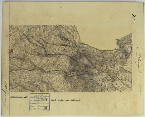 (N:13716) VESUVIO E DINTORNI - FOGLIO 3 LAURO. (CA006597) Carte e stampe antiche: riproduzione a colori su carta (formato A3)
