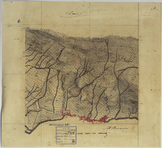 (N:13631) VESUVIO E DINTORNI - FOGLIO 5 LAURO. (CA006599) Carte e stampe antiche: riproduzione a colori su carta (formato A3)