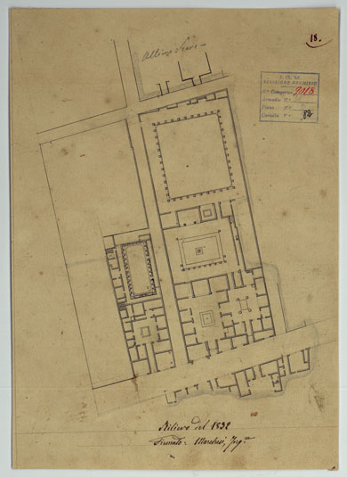 (N:15733) Scavi di Pompei - Foglio 18 (CA006778) Carte e stampe antiche: riproduzione a colori su carta (formato A3)