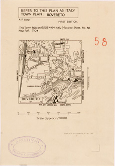 (N:27338) TOWN PLAN OF ROVERETO (SE001167) Carte e stampe antiche: riproduzione a colori su carta (formato A4)