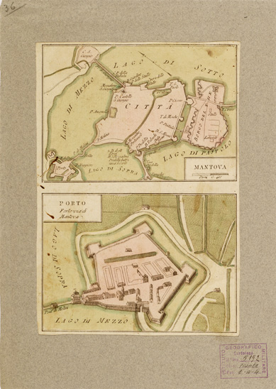 (N:12094) MANTOVA E PORTO FORTEZZA DI MANTOVA (B0006430) Carte e stampe antiche: riproduzione a colori su carta (formato A4)