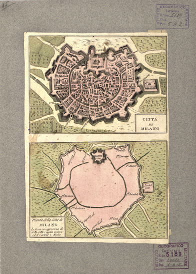 (N:13657) MILANO (B0006932) Carte e stampe antiche: riproduzione a colori su carta (formato A4)
