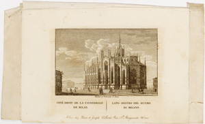 (N:13112) PANORAMA DE MILAN DESSINE SUR LE DOME DAPRES CELUI PUBLIE PAR HENRY KELLER. MILAN CHEZ PIERRE ET JOSEPH VALLARDI (s. d.) (B0007129) Carte e stampe antiche: riproduzione a colori su carta (formato A4)