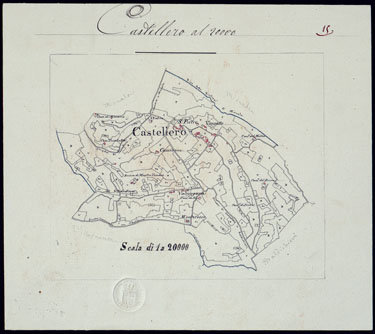 (N:4944) TERRITORIO COMPRESO TRA RACCONIGI, MORETTA, SAVIGLIANO, ALESSANDRIA ED IVREA - CASTELLERO. (CA001874) Carte e stampe antiche: riproduzione a colori su carta (formato A4)