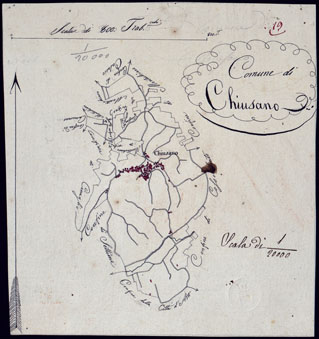 (N:4952) TERRITORIO COMPRESO TRA RACCONIGI, MORETTA, SAVIGLIANO, ALESSANDRIA ED IVREA - CHIUSANO. (CA001878) Carte e stampe antiche: riproduzione a colori su carta (formato A4)