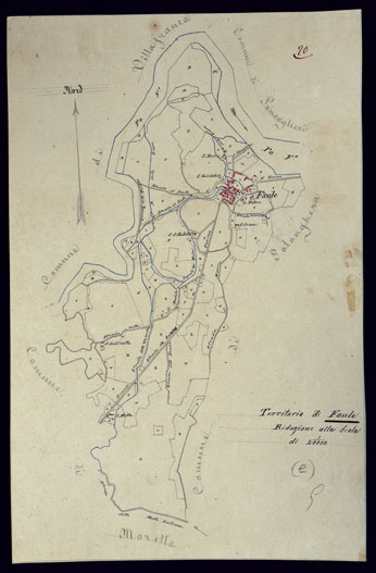 (N:4954) TERRITORIO COMPRESO TRA RACCONIGI, MORETTA, SAVIGLIANO, ALESSANDRIA ED IVREA - FAULE. (CA001879) Carte e stampe antiche: riproduzione a colori su carta (formato A4)