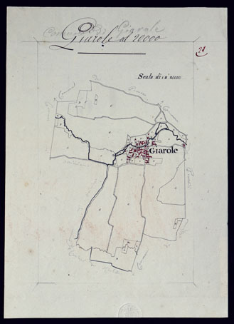 (N:4956) TERRITORIO COMPRESO TRA RACCONIGI, MORETTA, SAVIGLIANO, ALESSANDRIA ED IVREA - GIAROLE. (CA001880) Carte e stampe antiche: riproduzione a colori su carta (formato A4)