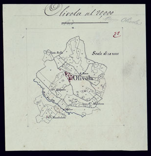 (N:12809) TERRITORIO COMPRESO TRA RACCONIGI, MORETTA, SAVIGLIANO, ALESSANDRIA ED IVREA - OLIVOLA. (CA001891) Carte e stampe antiche: riproduzione a colori su carta (formato A4)