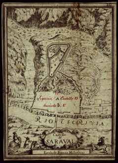 (N:8686) CASTILLO DE SARAVAL ESCALA DE BRAZAS MILANESES (CA003568) Carte e stampe antiche: riproduzione a colori su carta (formato A4)