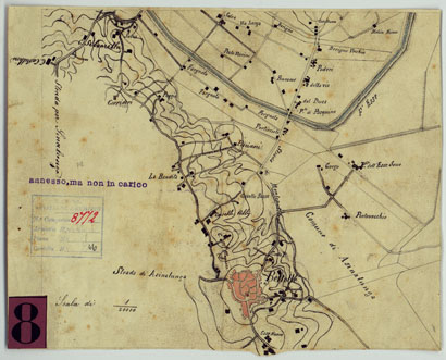 (N:15538) DINTORNI DI FOIANO AD 1 A 20.000 ANNESSO ELENCO DI ALCUNI TRIANGOLI GEODETICI PAGINA N. 1-2-3. (CA005676, CA005677, CA005678) Carte e stampe antiche: riproduzione a colori su carta (formato A4)