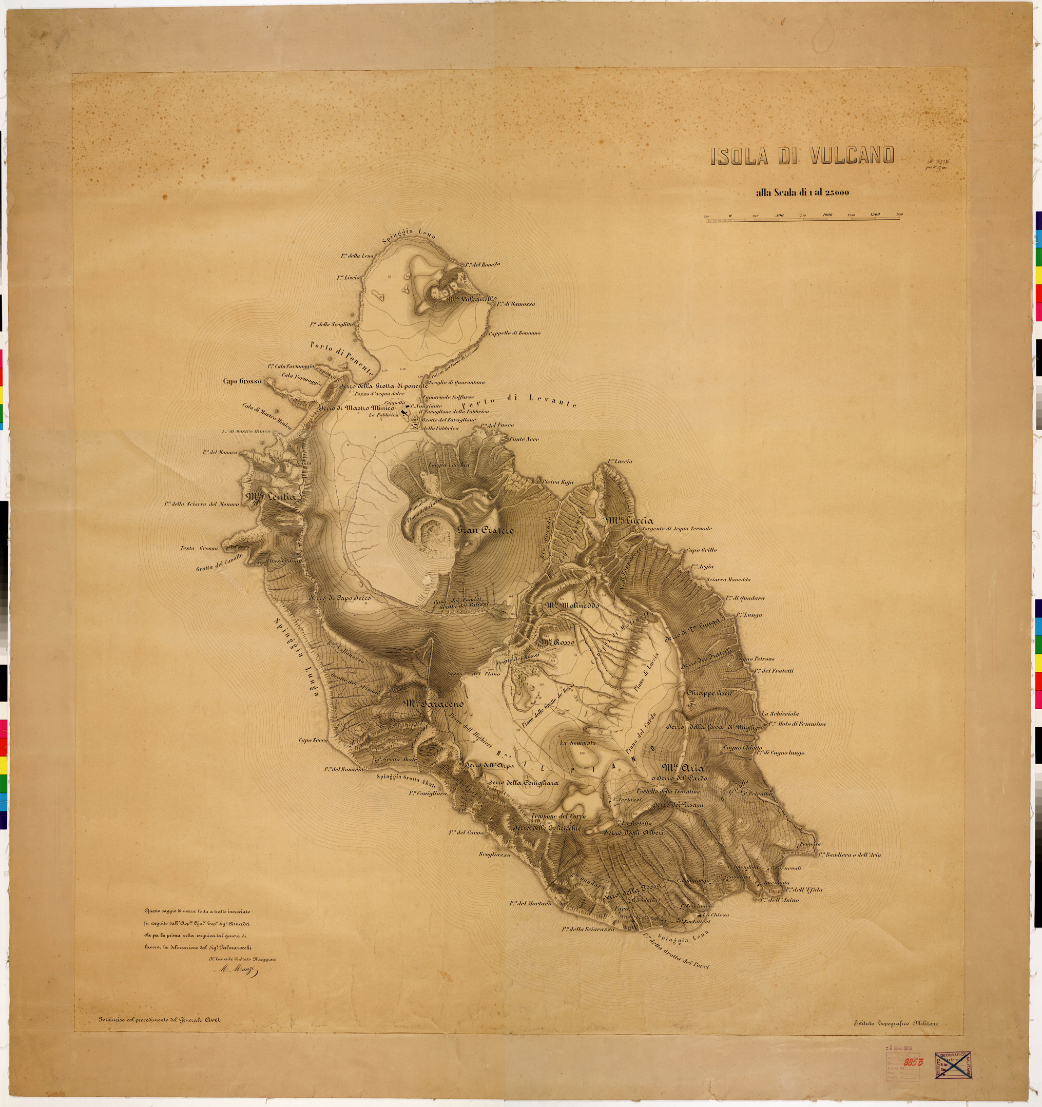 (N:16662) ISOLA DI VULCANO (CA009569, CA009570, CA9569-70) Carte e stampe antiche: riproduzione digitale a 150 DPI