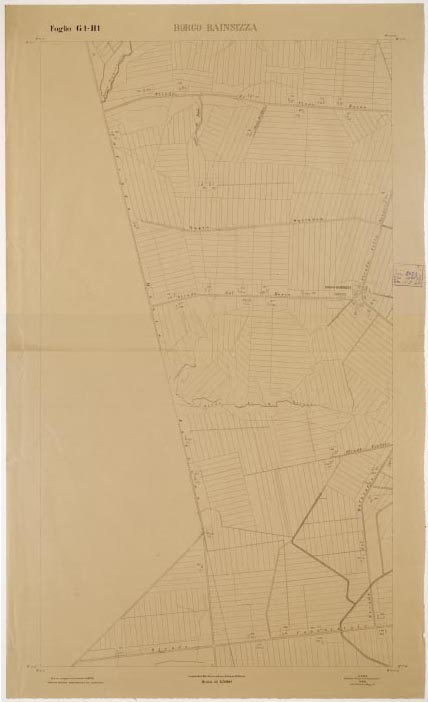 (N:15265) RILIEVO DELLA ZONA DI LITTORIA COL METODO NISTRI - Foglio G1-H1 - Borgo Bainsizza (B0002584, B0002585, B2584-85) Carte e stampe antiche: riproduzione digitale a 150 DPI