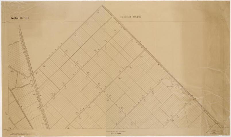 (N:15277) RILIEVO DELLA ZONA DI LITTORIA COL METODO NISTRI - Foglio H7-H8 - Borgo Faiti (B0002597, B0002598, B2597-98) Carte e stampe antiche: riproduzione digitale a 150 DPI