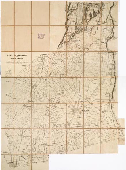 (N:14062) PLAN DER UMGEBUNG VON BUSTO ARSIZIO MAFSSTAS, DER W: ZOLL ZU 200 KLAFTER ODER 500 SCHRITTE (B0003159, B0003160, B3159-60) Carte e stampe antiche: riproduzione digitale a 150 DPI
