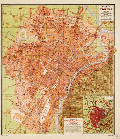 (N:13768) PIANTA DI TORINO (B0006763, B0006764, B6763-64) Carte e stampe antiche: riproduzione digitale a 150 DPI