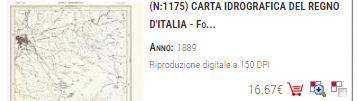 Esempio di carta antica ottenuta come esito della ricerca